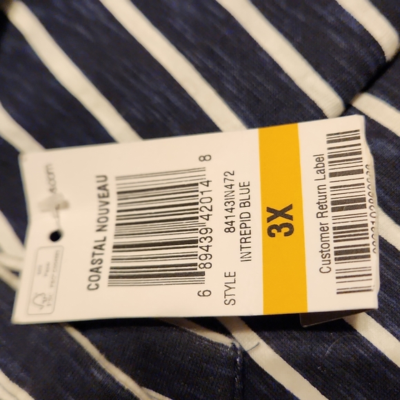 JM Collection Woman 3/4 sleeve round neckline and sleeves with grommets W-535 - Picture 8 of 8